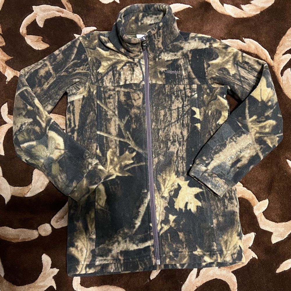 Columbia camo fleece medium 10/12 youth boys  Columbia Camouflage Fleece Jacket